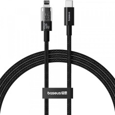 Cablu Date si Incarcare USB-C - Lightning Baseus Gem, 20W, 1m, Negru P10373001111-00