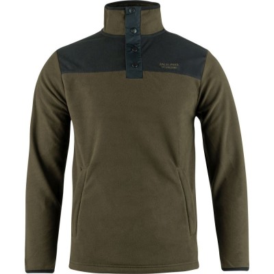 Top Jack Pyke Snap Neck Fleece, oliv &amp;icirc;nchis, mărimea S foto