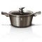Cratita cu capac + capac plastic 28 CM, 6.1 L Metallic Line Carbon, Berlinger Haus
