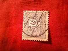 Timbru Ungaria 20k 1888 stampilat