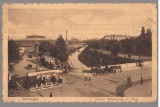CPIB 25353 CARTE POSTALA - BUCURESTI, CHEIUL DAMBOVITEI CU PIATA, TRAMVAI TRAS DE CAI, TRASURA, CIRCULATA, 1914, DEPOZITUL SARAGA