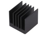 Radiator Extrudat cu Aripioare BGA Negru 21x21mm