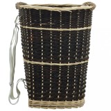 Cos lemne foc cu curele de transport natural 50x44x58 cm salcie GartenMobel Dekor, vidaXL