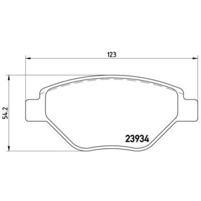 Placute frana Renault Megane 2 (Bm0/1 Cm0/1) 07.01-10.12, Megane 2 Saloon (Lm0/1) 08.03-, Fata, BREMBO foto