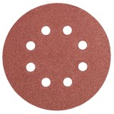 Disc abraziv cu gauri 125 mm K100, Velcro, pentru slefuitor, set 5 buc