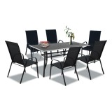 Set mobilier de grădină Agata 6+1 negru