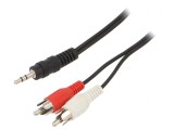 Cablu Audio Jack 3.5mm la RCA 2x 5m Nichelat