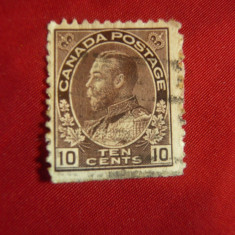 Timbru Canada -1911 - rege George V -10c brun stampilat