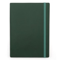 Agenda notes A5 Velvet cu elastic bottle green