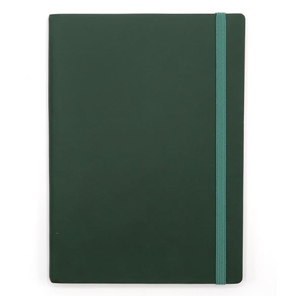 Agenda notes A5 Velvet cu elastic bottle green