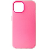 Husa spate TPU alb semitransparent cu PC roz pentru Apple iPhone 15