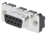 Soclu D-Sub 9-Pin Mamă 90&deg; pentru Panou 5A