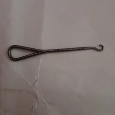 "Button Hook" Instrument vechi inchidere capse & sireturi botine epoca & corset