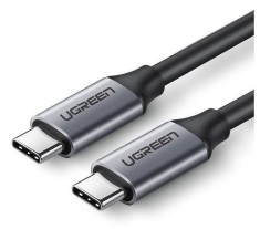 CABLU alimentare si date Ugreen, &quot;US161&quot;, Fast Charging pt. smartphone,USB Type-C la USB Type-C 60W/3A, USB 3.1, 5Gbps,nickel plating, PVC,1.5m,gri &quot;5