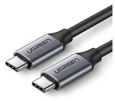 CABLU alimentare si date Ugreen, &amp;quot;US161&amp;quot;, Fast Charging pt. smartphone,USB Type-C la USB Type-C 60W/3A, USB 3.1, 5Gbps,nickel plating, PVC,1.5m,gri &amp;quot;5 foto