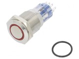 Comutator Anti-Vandalism DPDT 3A 250VAC IP67 LED Roșu