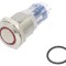 Comutator Anti-Vandalism DPDT 3A 250VAC IP67 LED Roșu
