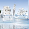 Foldable multifunctional baby dining chair-color: white, Flippy