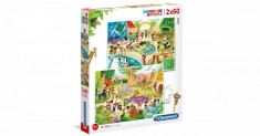 Puzzle Gradina zoologica 2x60 piese Clementoni foto