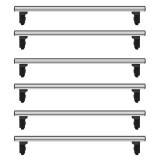 Bare transversale Mercedes Sprinter II (W906), model 2006-2018, L1,L2,L3,L4 - H1,H2,H3, aluminiu, Menabo Professional