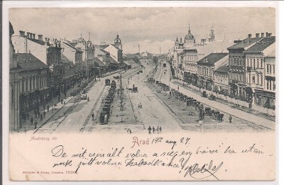 Carte postala circulata in anul 1902 Arad foto