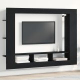 VidaXL Dulap TV montat pe perete, stejar negru, 152x22x113 cm