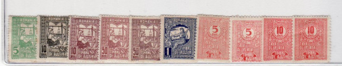 Romania 1918 - 1920 lot Timbru de ajutor