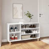 vidaXL Pantofar, alb extralucios, 102x36x60 cm, lemn compozit