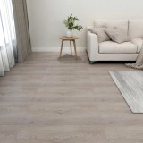 VidaXL Plăci de pardoseală autoadezive 55 buc. gri taupe PVC 5,11 m&sup2;