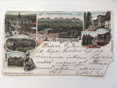 Carte postala veche vedere Romania Husi, 1897, circulata foto