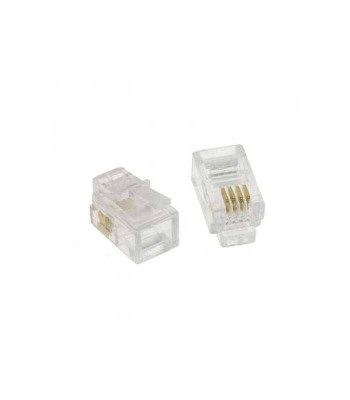 Mufa modulara telefon RJ10 4P4C contacte aurite Well foto