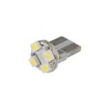 20 X Bec auto cu LED T10 1210 cu 4 SMD ALB 12V JSUN37 ( pret / 20 buc ) Automotive TrustedCars
