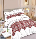 Lenjerie Pat Bumbac cu Elastic, 6 Piese, Imprimeu, 180x200 cm. Set Pilota, Cearceaf, Fete Perna