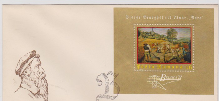 FDC EXPO BELGICA 72 PLIC MARE+COLITA