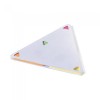 Set notite adezive, model simplu, forma triunghi, 4 culori, alb, 91 x 87 mm