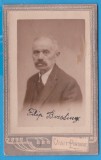 FOTOGRAFIE CARTONATA TIP CDV - PORTRET BARBAT, TIMISOARA