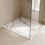 Cada de duș Bazalt CARRARA WHITE 90x90