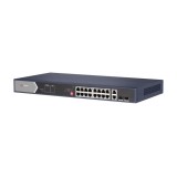 SWITCH. PoE Hikvision, port Gigabit x 16, SFP SFP x 2, rackabil, carcasa metalica, &quot;DS-3E0520HP-E&quot; (timbru verde 2 lei)