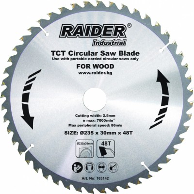 RAIDER Disc circular 235X30mm 48T TCT pentru RDI-CS27 foto