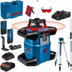 Bosch GRL 600 CHV + BT 170 HD + GR 240 Nivela laser rotativa, 60m, receptor 600m, precizie 0.05mm/m orizontal, 0.1mm/m vertical - 4059952557878