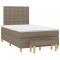 vidaXL Pat box spring cu saltea, taupe, 120x190 cm material textil 3270436