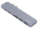 Hub USB 3.0 LOGILINK UA0302 cu cititor carduri microSD și SD