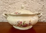 VAS CU CAPAC DIN PORTELAN CREM- ROSENTHAL KRONACH- GERMANY- VIKTORIA LOMBUL 1901-1933