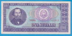 (19) BANCNOTA ROMANIA - 100 LEI 1966, PORTRET NICOLAE BALCESCU foto