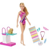 Papusa Barbie Dreamhouse Adventures - Inotatoare cu accesorii pentru inot, Mattel