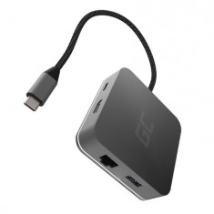 Green Cell USB-C 6in1 Docking Hub USB 3.0 HDMI Ethernet USB-C