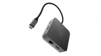 Green Cell USB-C 6in1 Docking Hub USB 3.0 HDMI Ethernet USB-C foto
