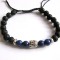Bratara barbati si femei, lapis lazuli si roca vulcanica, bratara unisex 27679