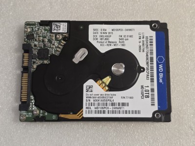 Hard disk laptop Western Digital 1TB 5400RPM SATA 6Gb/s 16MB WD10SPCX-22HWST0 Blue foto