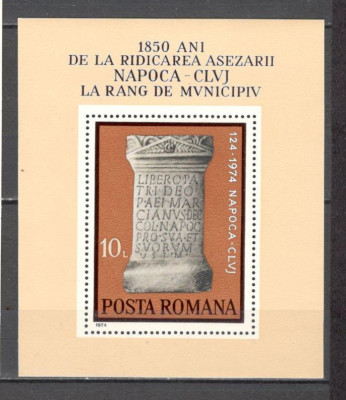 Romania.1974 1850 ani orasul Cluj Napoca-Bl. ZR.500 foto